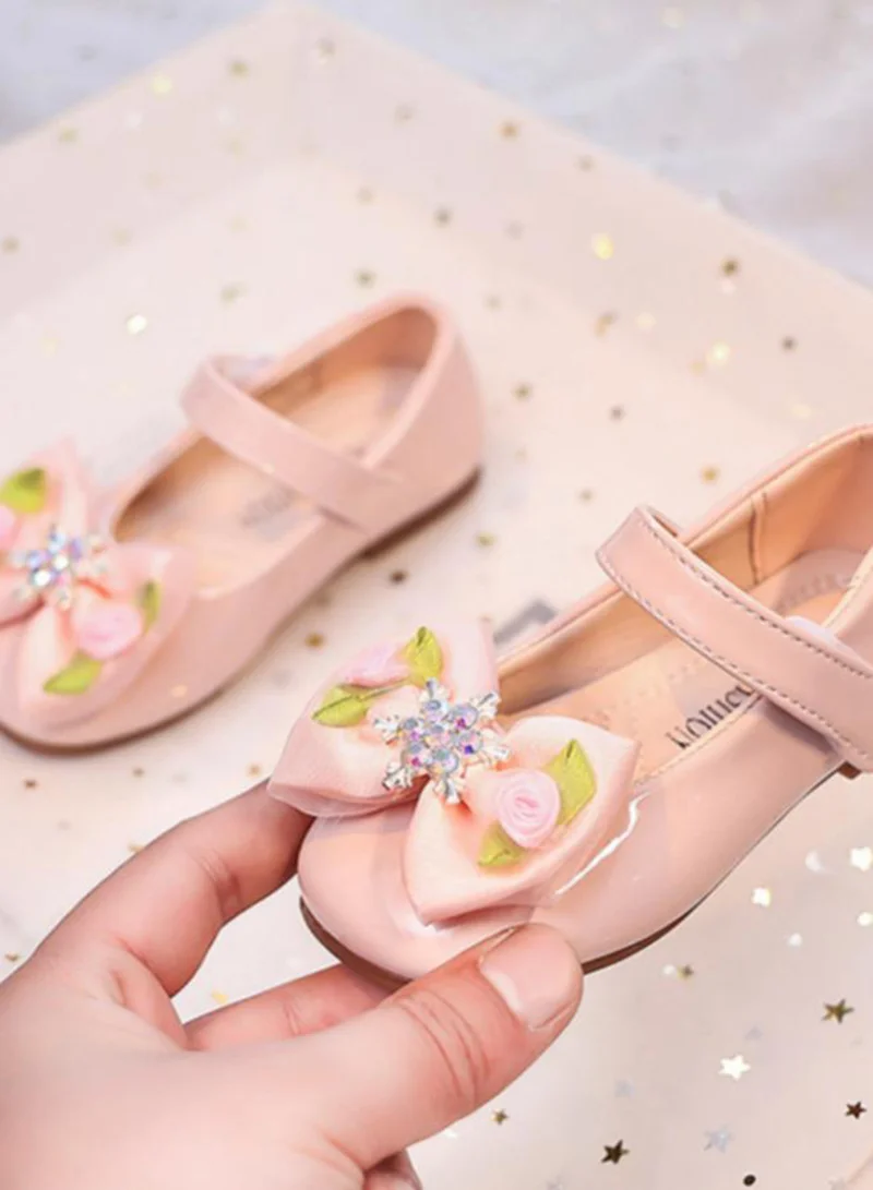 Take Two Girls Bow and Rhinestone Mary Jane Shoes